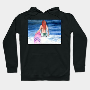 Red Haired Surfer Girl Hoodie